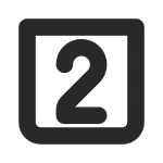 Number 2 Square SVG Icon